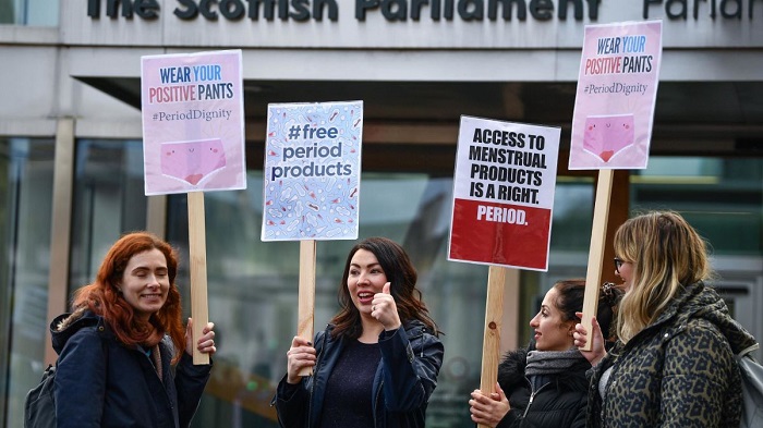 scotland period poverty protest